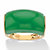 Genuine Green Jade Lucky Symbols Dome Ring in 14k Gold over Sterling Silver-11 at PalmBeach Jewelry