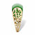 Genuine Green Jade Lucky Symbols Dome Ring in 14k Gold over Sterling Silver-12 at PalmBeach Jewelry