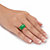 Genuine Green Jade Lucky Symbols Dome Ring in 14k Gold over Sterling Silver-13 at PalmBeach Jewelry