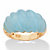 Genuine Aquamarine Shrimp-Style Ring 20 TCW in 14k Gold over Sterling Silver-11 at PalmBeach Jewelry