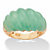 Polished Genuine Green Jade Shrimp-Style Ring in 14k Gold over Sterling Silver-11 at PalmBeach Jewelry