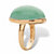 Oval-Cut Genuine Green Jade Cabochon Ring in 14k Gold over Sterling Silver-12 at PalmBeach Jewelry