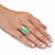 Oval-Cut Genuine Green Jade Cabochon Ring in 14k Gold over Sterling Silver-13 at PalmBeach Jewelry