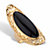 Genuine Black Jade Oval Cabochon Scroll Ring in 14k Gold over Sterling Silver-11 at PalmBeach Jewelry