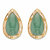 Pear-Cut Genuine Green Jade Cutout Halo Cabochon Earrings in 14k Gold over Sterling Silver-11 at PalmBeach Jewelry