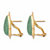 Pear-Cut Genuine Green Jade Cutout Halo Cabochon Earrings in 14k Gold over Sterling Silver-12 at PalmBeach Jewelry