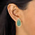 Pear-Cut Genuine Green Jade Cutout Halo Cabochon Earrings in 14k Gold over Sterling Silver-13 at PalmBeach Jewelry