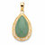 Pear-Cut Genuine Green Jade Cutout Halo Cabochon Pendant in 14k Gold over Sterling Silver-11 at PalmBeach Jewelry