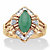 Marquise-Cut Genuine Green Jade and White Topaz Halo Ring .44 TCW in 14k Gold over Sterling Silver-11 at PalmBeach Jewelry