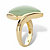 Marquise-Cut Genuine Green Jade Cabochon Bypass Ring in 14k Gold over Sterling Silver-12 at PalmBeach Jewelry