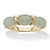 Oval-Cut Genuine Green Jade "X & O" Ring in 14k Gold over Sterling Silver-11 at PalmBeach Jewelry