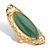 Genuine Green Jade Oval Cabochon Scroll Ring in 14k Gold over Sterling Silver-11 at PalmBeach Jewelry