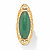 Genuine Green Jade Oval Cabochon Scroll Ring in 14k Gold over Sterling Silver-15 at PalmBeach Jewelry