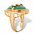Genuine Green Jade Oval Dome Elephant Ring in 14k Gold over Sterling Silver-12 at PalmBeach Jewelry