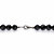 Round Beaded Simulated Black Onyx Necklace Black Ruthenium-Plated 36"-12 at PalmBeach Jewelry