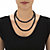 Round Beaded Simulated Black Onyx Necklace Black Ruthenium-Plated 36"-13 at PalmBeach Jewelry