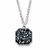 Round Simulated Druzy Black Quartz Octagon Pendant Necklace in Silvertone 18"-20"-11 at PalmBeach Jewelry