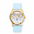 Cat Watch With White Face and Adjustable Blue Strap in Gold Tone Adjustable 8"-11 at Direct Charge presents PalmBeach