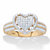 Round Diamond Floating Halo Heart Ring 1/7 TCW in 18k Gold over Sterling Silver-11 at PalmBeach Jewelry