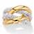 Round Diamond Crossover Ring 1/2 TCW in 18k Gold over Sterling Silver-11 at PalmBeach Jewelry