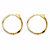 Round Diamond Hoop Earrings 1/2 TCW 18k Gold-Plated 1 1/3"-12 at PalmBeach Jewelry
