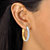 Round Diamond Hoop Earrings 1/2 TCW 18k Gold-Plated 1 1/3"-13 at PalmBeach Jewelry
