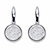 Round Diamond Two-Tone Cluster Earrings 1/4 TCW in Platinum over Sterling Silver-11 at PalmBeach Jewelry