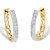 Diamond Oval Lattice Hoop Earrings 1/2 TCW 18k Gold-Plated 1"-11 at PalmBeach Jewelry