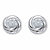 Round Diamond Love Knot Stud Earrings 1/10 TCW in Platinum over Sterling Silver-11 at PalmBeach Jewelry
