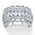 2.75 TCW Oval-Cut and Round Cubic Zirconia Scalloped Vintage-Style Ring 2.75 TCW in Silvertone-11 at PalmBeach Jewelry