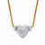 Round Diamond Heart-Shaped Cluster Pendant Necklace 1/10 TCW in 18k Gold over Sterling Silver  16"-11 at PalmBeach Jewelry