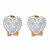 Round Diamond Heart-Shaped Stud Earrings 1/10 in 18k Gold over Sterling Silver-11 at PalmBeach Jewelry