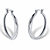 Round Diamond Accent Hoop Earrings in Platinum over Sterling Silver 1 1/3"-11 at PalmBeach Jewelry