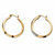Round Diamond Accent Hoop Earrings in 18k Gold over Sterling Silver 1 1/3"-12 at PalmBeach Jewelry