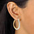 Round Diamond Accent Hoop Earrings in 18k Gold over Sterling Silver 1 1/3"-13 at PalmBeach Jewelry