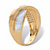 Round Diamond Grooved Crossover Ring 1/3 TCW in 18k Gold over Sterling Silver-12 at PalmBeach Jewelry