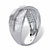 Round Diamond Grooved Crossover Ring 1/3 TCW in Platinum over Sterling Silver-12 at Direct Charge presents PalmBeach