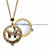 Butterfly Magnifying Glass Medallion Pendant Necklace in Antiqued Gold Tone 24"-11 at PalmBeach Jewelry