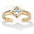 Princess-Cut Cubic Zirconia Adjustable Toe Ring .37 TCW in 18k Gold over Sterling Silver-11 at PalmBeach Jewelry