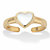 Heart-Shaped Genuine Mother-of-Pearl Adjustable Toe Ring in 18k Gold over Sterling Silver-11 at PalmBeach Jewelry