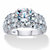 Round Cubic Zirconia Multi-Row Engagement Ring 5.81 TCW in Platinum over Sterling Silver-11 at PalmBeach Jewelry