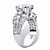 Round Cubic Zirconia Multi-Row Engagement Ring 5.81 TCW in Platinum over Sterling Silver-12 at PalmBeach Jewelry