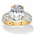 Oval-Cut Cubic Zirconia Multi-Row Engagement Ring 5.96 TCW in 14k Gold over Sterling Silver-11 at PalmBeach Jewelry