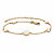 Round Genuine Mother-of-Pearl Ankle Bracelet in 18k Gold over Sterling Silver 9"-11"-11 at PalmBeach Jewelry