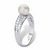 Genuine Cultured Freshwater Pearl and Cubic Zirconia Ring .64 TCW in Platinum over Sterling Silver (8mm)-12 at PalmBeach Jewelry