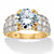 Round Cubic Zirconia Multi-Row Engagement Ring 5.81 TCW in 14k Gold over Sterling Silver-11 at PalmBeach Jewelry