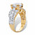 Round Cubic Zirconia Multi-Row Engagement Ring 5.81 TCW in 14k Gold over Sterling Silver-12 at PalmBeach Jewelry