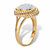 Round Diamond Banded Halo Cluster Ring 1/5 TCW in 18k Gold over Sterling Silver 18"-12 at PalmBeach Jewelry