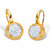 1/5 TCW Round Diamond 18k Gold over Sterling Banded Halo Cluster Leverback Drop Earrings-11 at PalmBeach Jewelry
