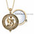 Praying Hands and Cross Magnifying Glass Antiqued Locket Medallion Necklace in Goldtone 30"-33"-11 at PalmBeach Jewelry